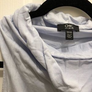 Light Blue Sleeveless Turtleneck